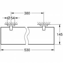 Repisa de cristal cromo Essentials Grohe