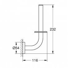 Portarrollos de pared cromo Essentials Grohe
