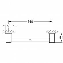 Asidero para baño de 34 cm Essentials Cube Grohe