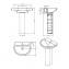 Lavabo con pedestal EASY
