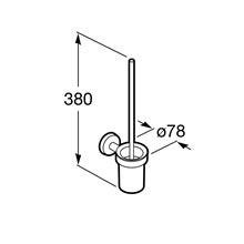 Escobillero de pared Twin Roca