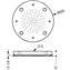 Rociador de techo Cromoterapia 3 funciones TRES &Oslash;60cm