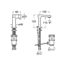 Grifo progresivo lavabo Singles Roca