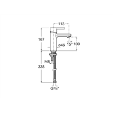 Grifo de lavabo cuerpo liso Naia Roca