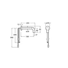 Grifo de lavabo alimentación red empotrable Loft Roca