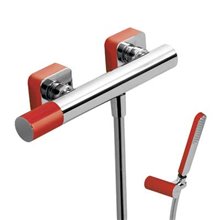 Kit de ducha Rojo TRES LOFT