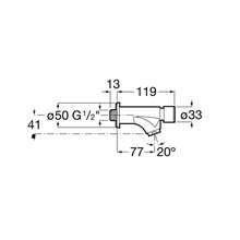 Grifo empotrable con pulsador lavabo Instant Roca