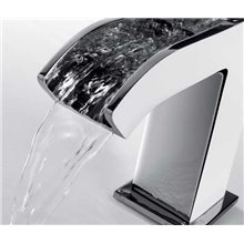 Grifo de lavabo Cascada Libre con desagüe CUADRO-TRES