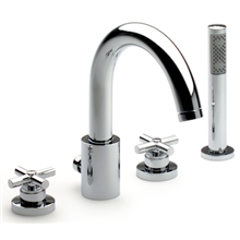 Grifo de bañera-ducha bimando repisa Loft Roca