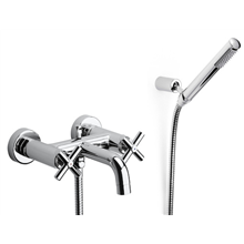 Grifo de bañera-ducha bimando exterior Loft Roca
