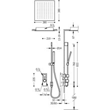 Kit de ducha termostático RTB CUADRO-TRES
