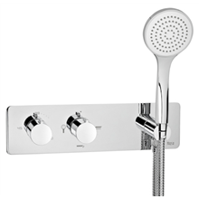 Grifo ducha termostático 3 vías desviador Puzzle Roca
