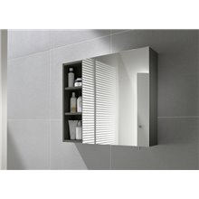 Armario-espejo 40cm gris Luna Roca