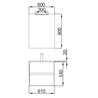 Mueble 60cm Blanco Brillo de 2 cajones SALGAR NOJA