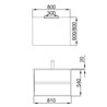 Mueble 81cm Blanco Brillo de 2 cajones SALGAR NOJA