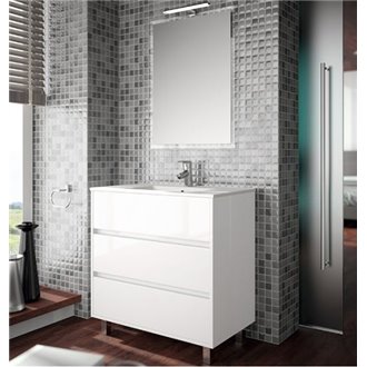 Mueble 81cm Blanco Brillo 3 cajones SALGAR ARENYS
