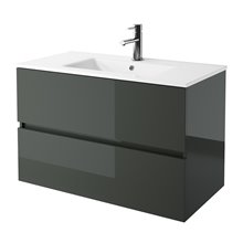 Mueble 61cm Gris Brillo 2 cajones SALGAR FUSSION LINE