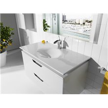 Mueble 65cm blanco y lavabo Kalahari Roca