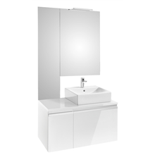 Pack mueble 90 cm blanco brillo Heima Roca