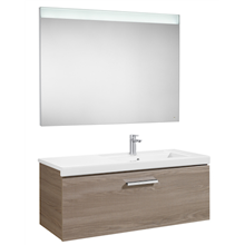 Pack mueble con lavabo un cajón 90 cm fresno Prisma Roca