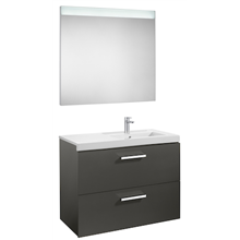 Pack mueble 90cm dos cajones gris antracita Prisma Roca