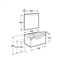 Pack mueble con lavabo un caj&oacute;n 80 cm blanco Prisma Roca