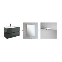 Conjunto baño SALGAR FUSSION LINE 900 Gris Brillo