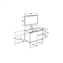 Pack mueble 100cm blanco Anima Roca