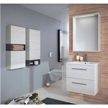 Mueble 61cm Blanco Brillo 2 cajones FUSSION...