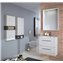 Mueble 61cm Blanco Brillo 2 cajones FUSSION CHROME SALGAR