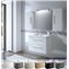 Mueble 81cm Blanco Brillo 2 cajones FUSSION CHROME SALGAR