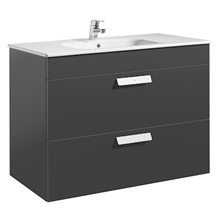 Mueble gris 100cm 2 cajones Debba Roca