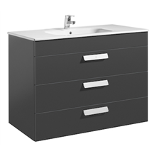 Mueble gris 100cm 3 cajones Debba Roca