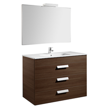 Pack mueble wenge 100cm 3 cajones Debba Roca