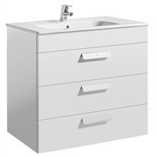 Mueble blanco 80cm 3 cajones Debba Roca