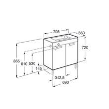 Mueble blanco 70cm compacto con puertas Debba Roca