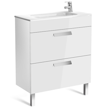 Mueble blanco 70cm compacto 2 cajones Debba Roca