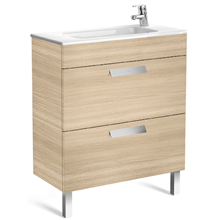 Mueble roble 70cm compacto 2 cajones Debba Roca