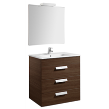 Pack mueble roble 70cm 3 cajones Debba Roca