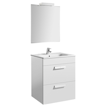 Pack mueble blanco 60cm 2 cajones Debba Roca