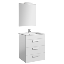 Pack mueble blanco 60cm 3 cajones Debba Roca