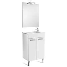 Pack mueble blanco 50cm compacto puertas Debba Roca