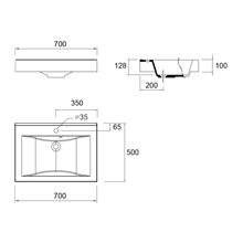 Lavabo para encastrar 70 / 90 cm STARLIGHT SALGAR