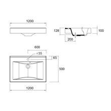 Lavabo para encastrar 120 cm STARLIGHT SALGAR