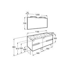 Mueble Pack gris 120cm Victoria-N Roca