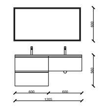 Mueble 120cm 3 cajones SPIRIT SALGAR