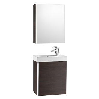 Mueble wenge con armario-espejo Mini Roca