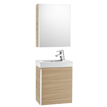 Mueble roble con armario-espejo Mini Roca