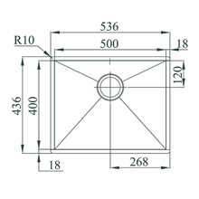 Fregadero Box Line 50 TEGLER