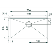 Fregadero Box Line 74 TEGLER